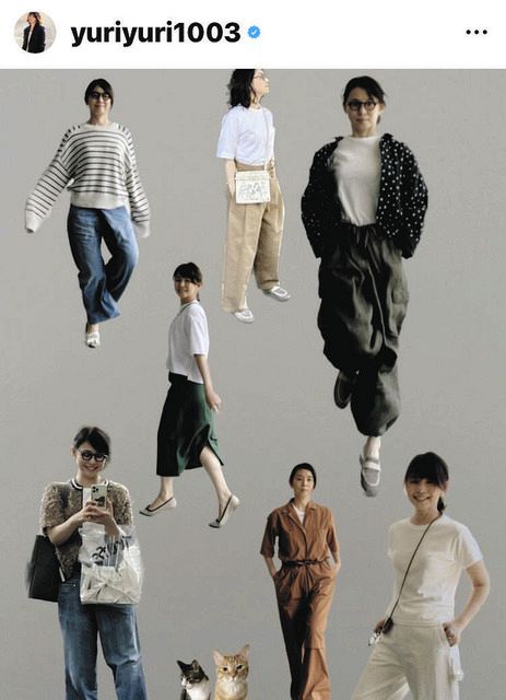 写真】石田ゆり子、自作の普段着コラージュ：中日スポーツ・東京中日