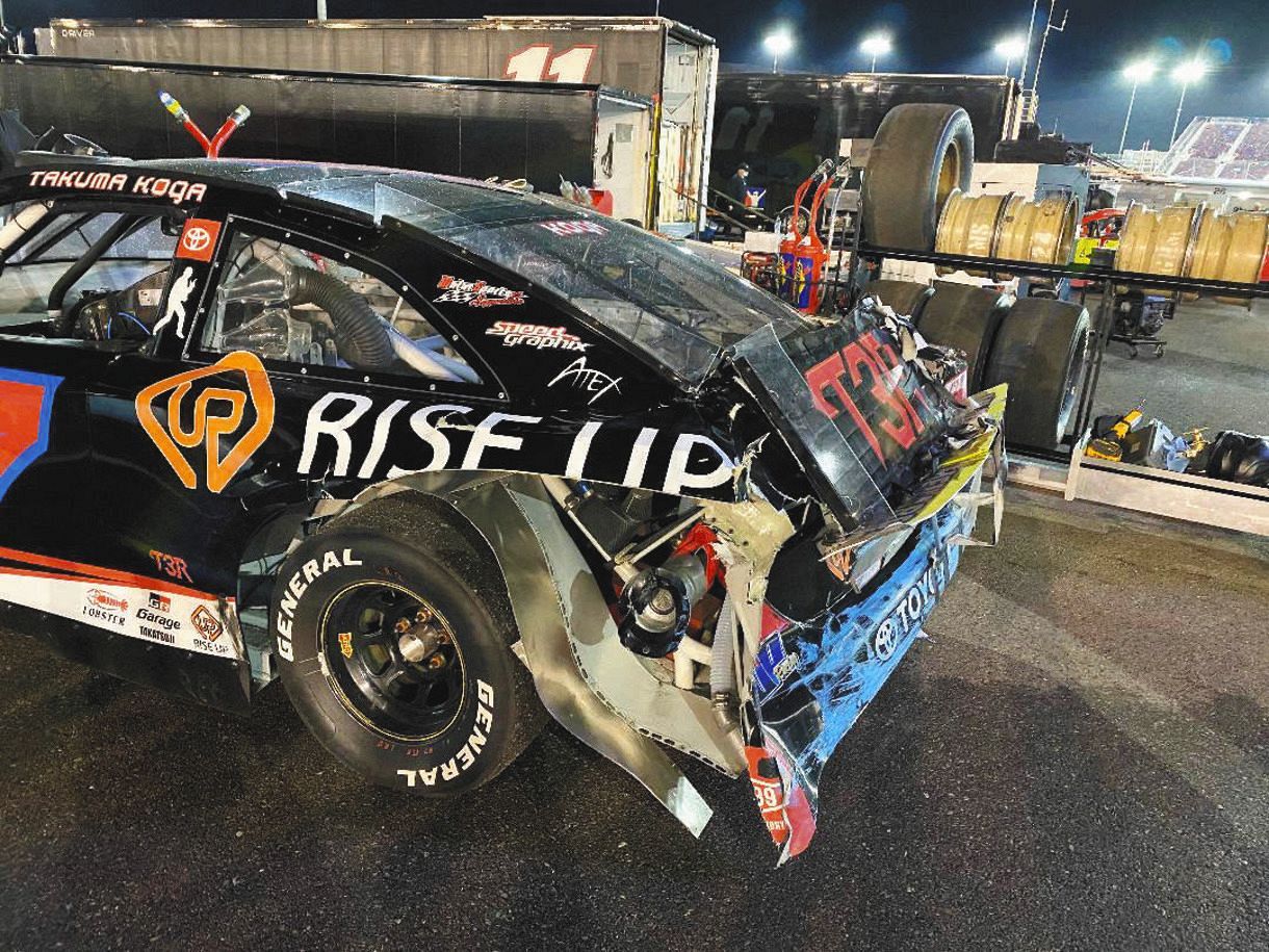 NASCAR】名古屋出身の古賀琢麻はクラッシュ、リタイアで23位 一時7番手
