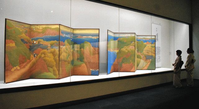 小野竹喬、【夕映】、希少な大判額装用画集より、美品、日本人画家 小野竹喬、【奥入瀬の渓流】、希少な大判額装用画集より、美品