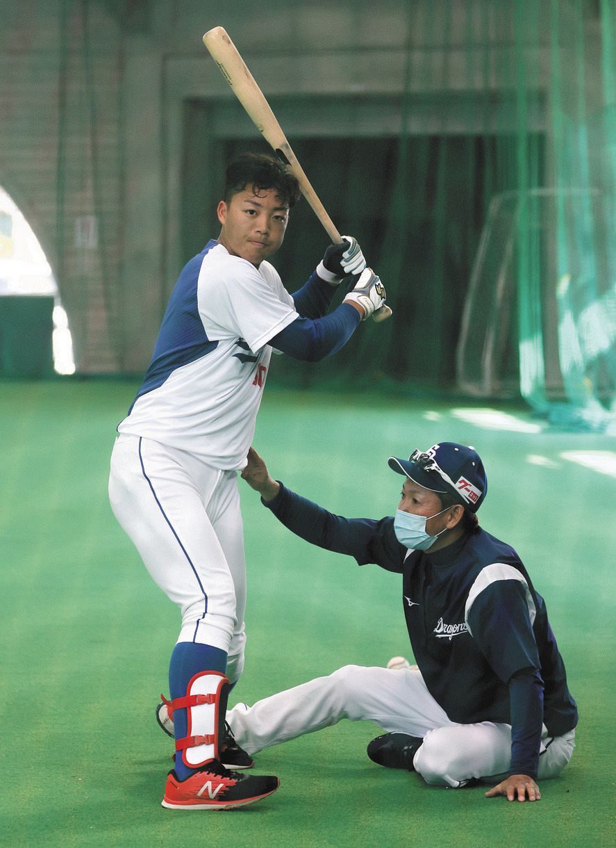 中日】岡林が早出で”立浪塾” 先生は期待大「近い将来レギュラーになる