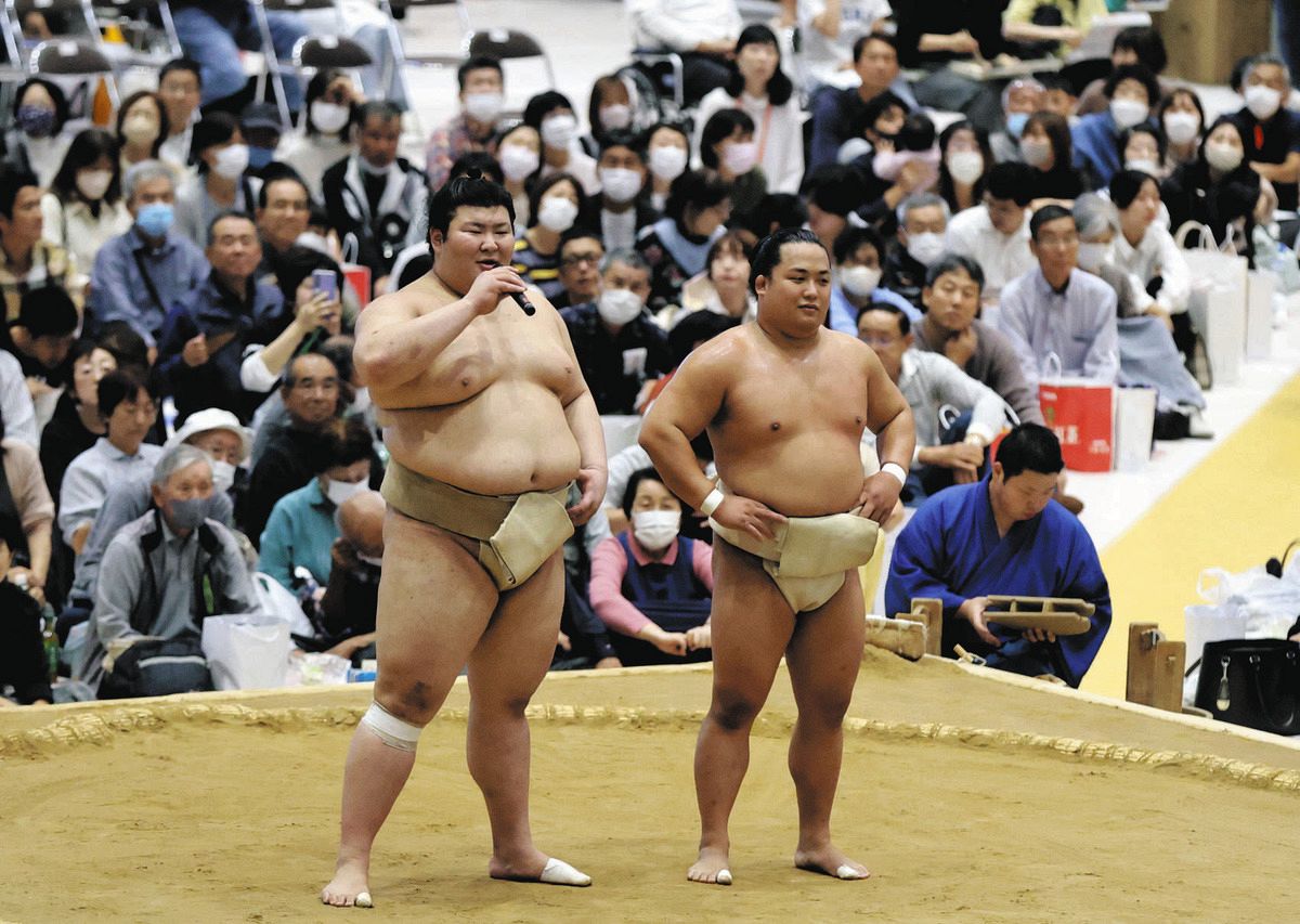 静岡県出身の熱海富士と翠富士に大声援 大相撲秋巡業「焼津場所」：中