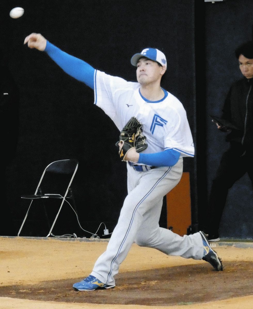 日本ハム・有原航平、初ブルペンで18球「痛いところもないし、いい感じ