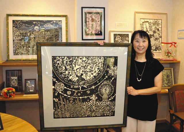 隠し絵も探して 切り絵３０点 大府で鈴木さん 初の個展 中日新聞web