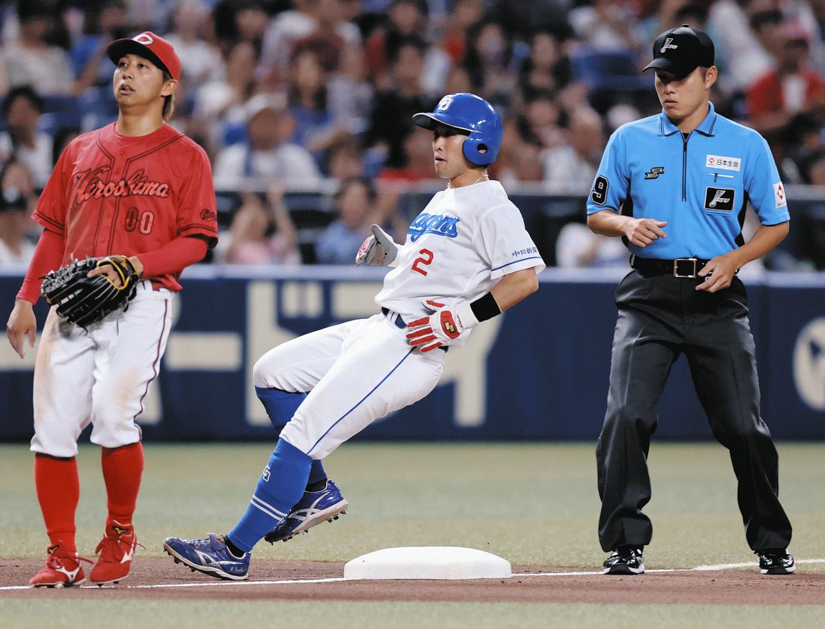 中日・田中幹也、脚で見せる！初回は二盗&三盗、10回にはスピード感