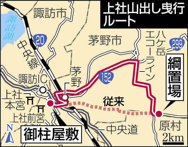 御柱祭２０２２ ４月２日 上社山出し 密避け 見学可能 中日新聞web