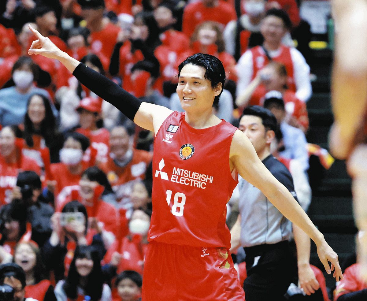 今季限りで引退の名古屋D・中務敏宏が3点シュート沈め今季初得点
