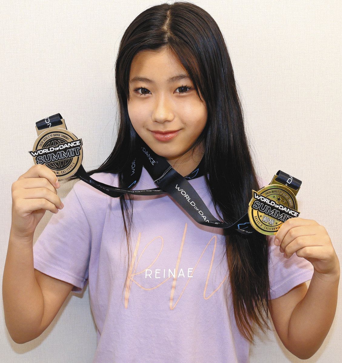 ダンスの世界大会で優勝した藤島羽花さん＝中日新聞多治見支局で