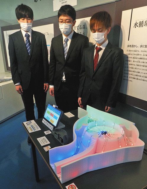東山円筒分水槽 模型に 北陸職能大学校生４人 35分の１ 再現 北陸中日新聞web
