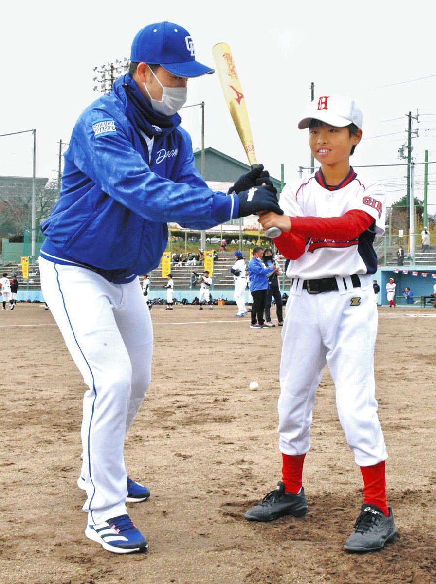 ドラゴンズ選手らプロの技伝授 多治見で少年少女野球教室：中日新聞Web