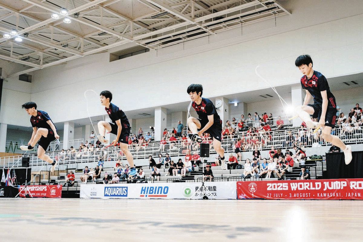 縄跳び世界大会で団体準V 津高3年の松村さん、全国各地の高校生と参戦