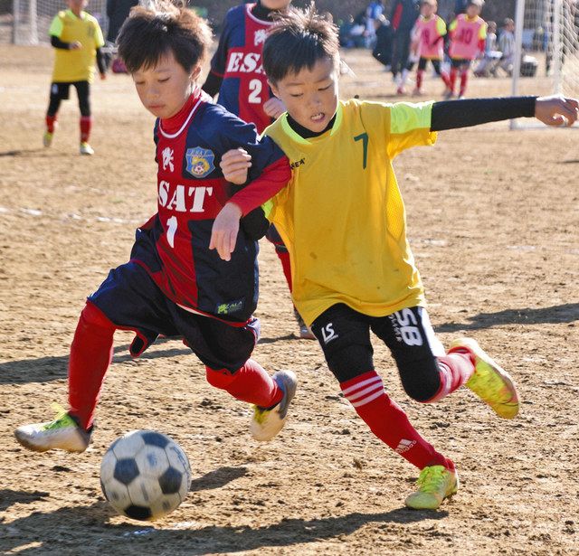 シュート狙いグラウンド駆ける 喬木で小学生ミニサッカー交流会 中日新聞web