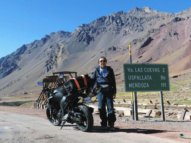 バイク世界一周、ヤマハ発動機OB吉田さん 58年越しアンデス山脈