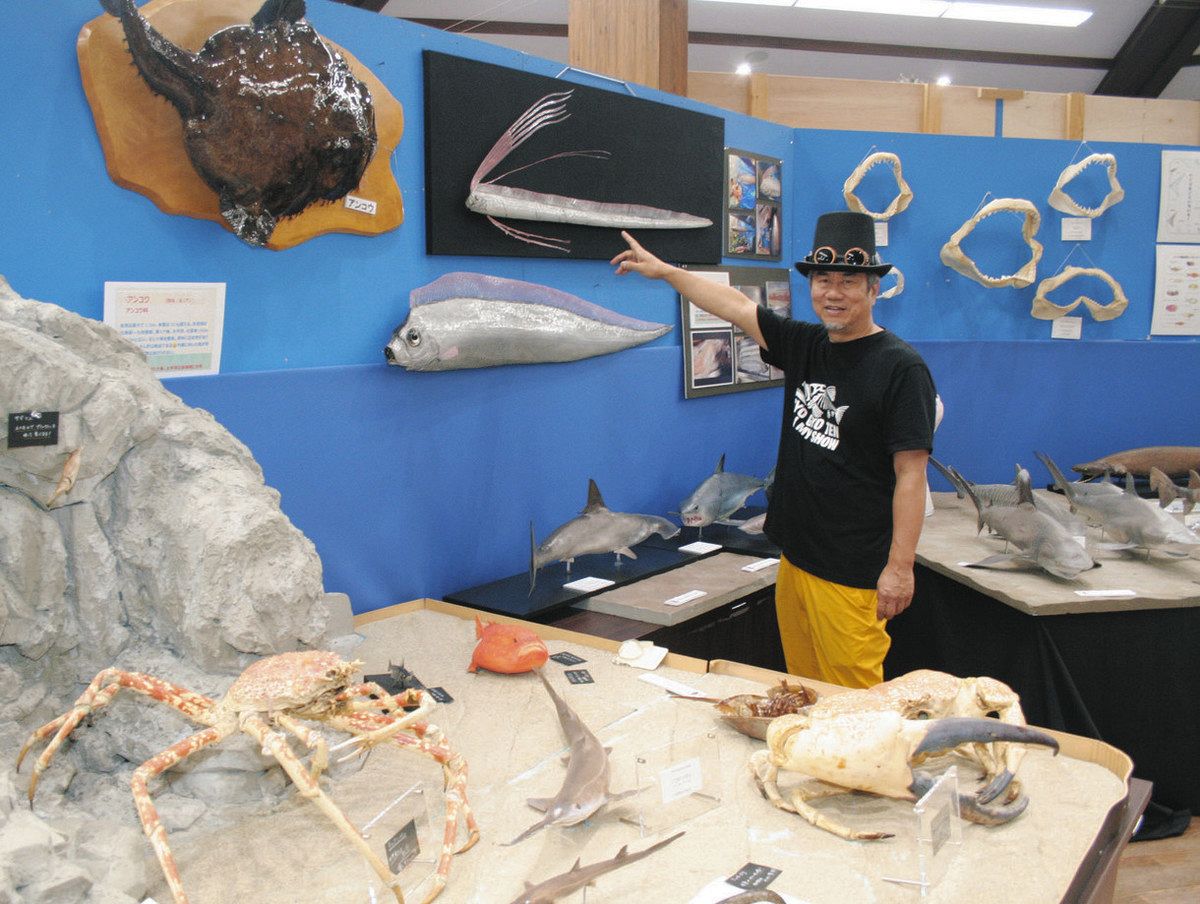 リアルな剝製、作家・小川さんが「魚魚展」 あづみの公園堀金・穂高