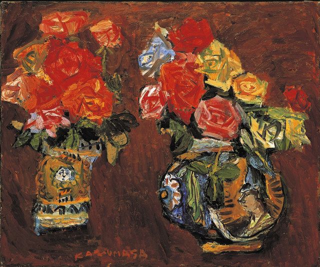 圧倒される 力強さ 白山、真鶴 美術館2館が交流展 富山では書展