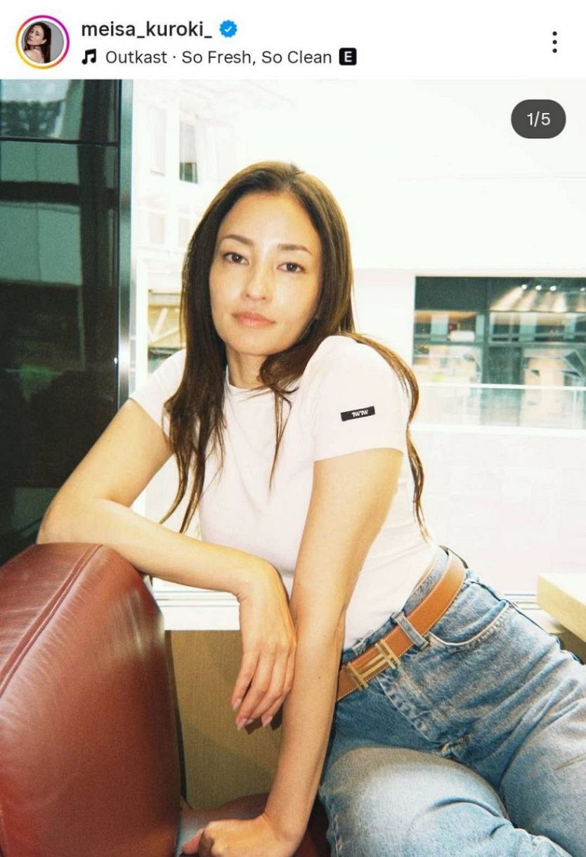 実際の投稿】黒木メイサ、白T＆デニムで魅せるシンプルなのにオシャレ