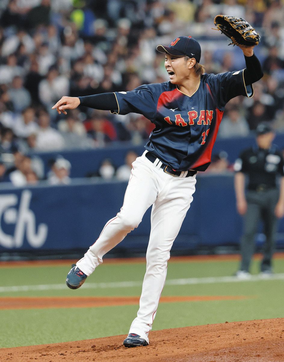侍・高橋宏斗、2イニング無安打無失点→金丸夢斗がマウンド引き継ぐ