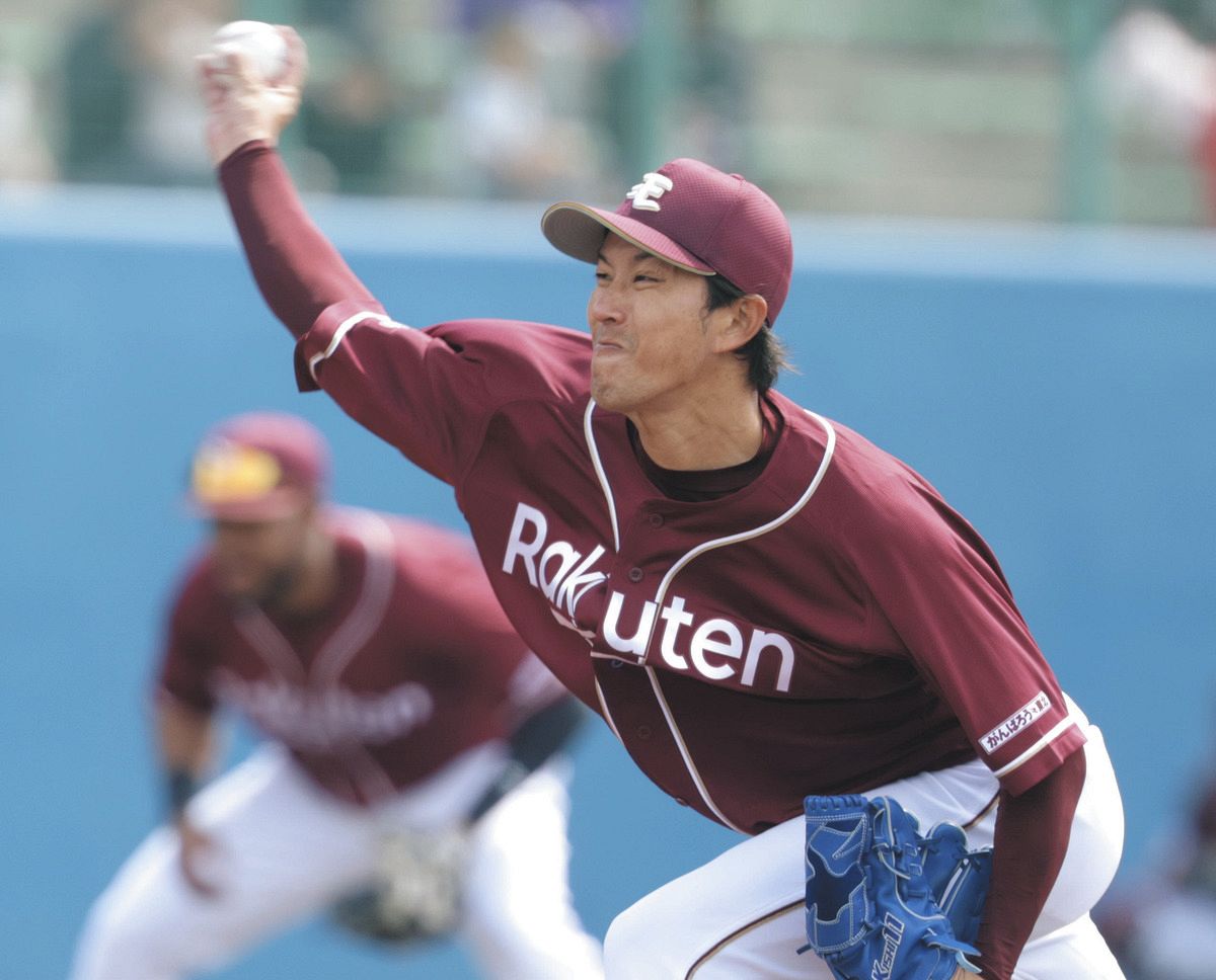 40歳の楽天・岸孝之、今季実戦初登板で2イニング無失点 45歳ヤクルト 