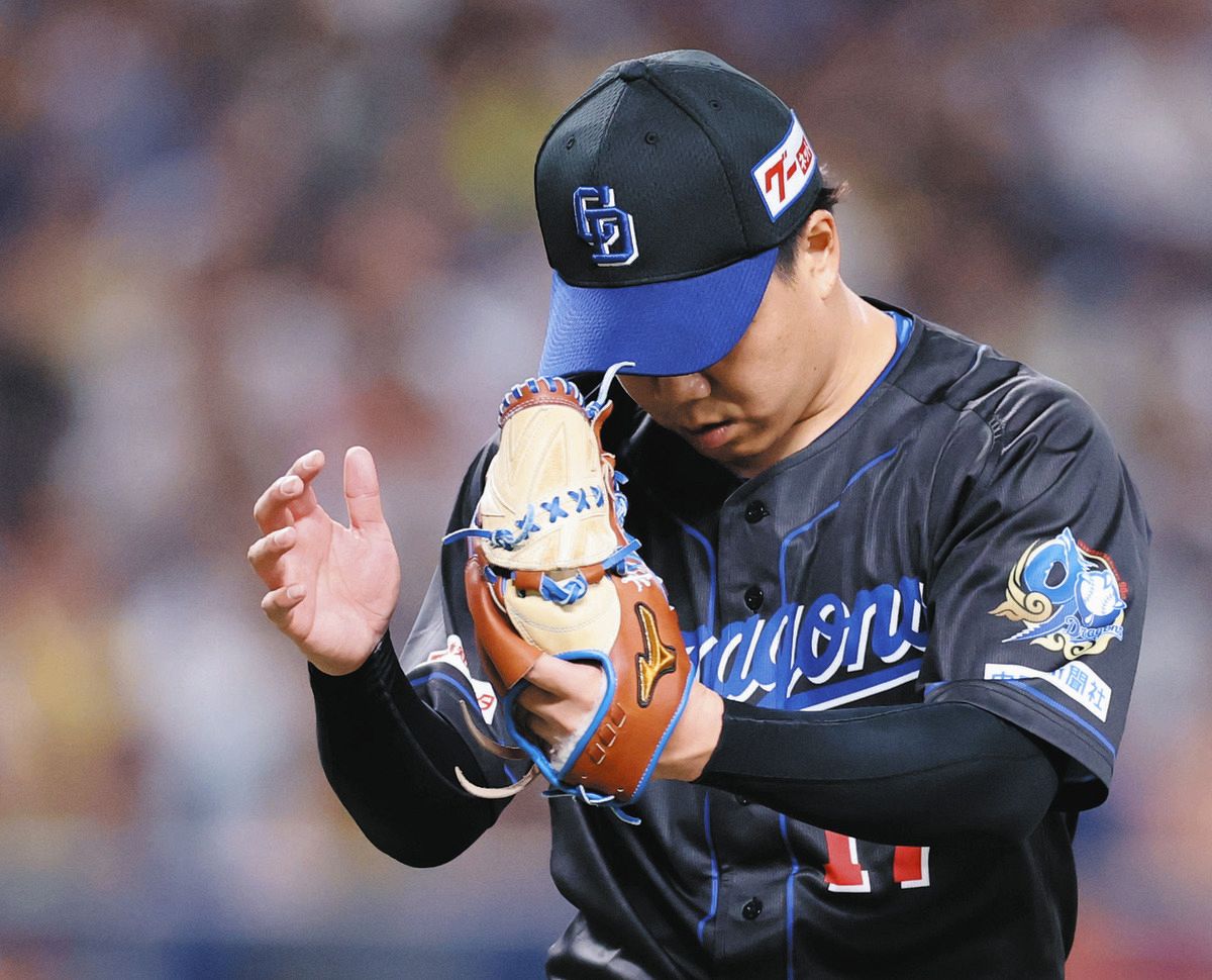中日・柳裕也、6回投げ終えノーヒットを継続 初回自身の悪送球でピンチ