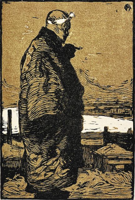 【真作】版画　作者不詳　サイン有　銅版画　漁夫の砦　ハンガリー　名品　T194 美のありか】芸術としての版画開拓 山本鼎「漁夫」（長野県上田市立