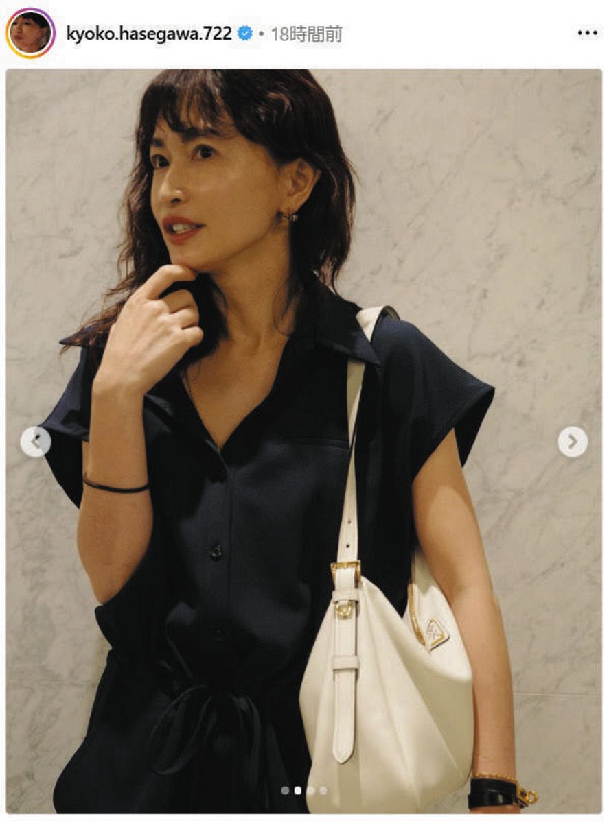 ◇長谷川京子、「2日続けて着ちゃいました」【写真】：中日スポーツ