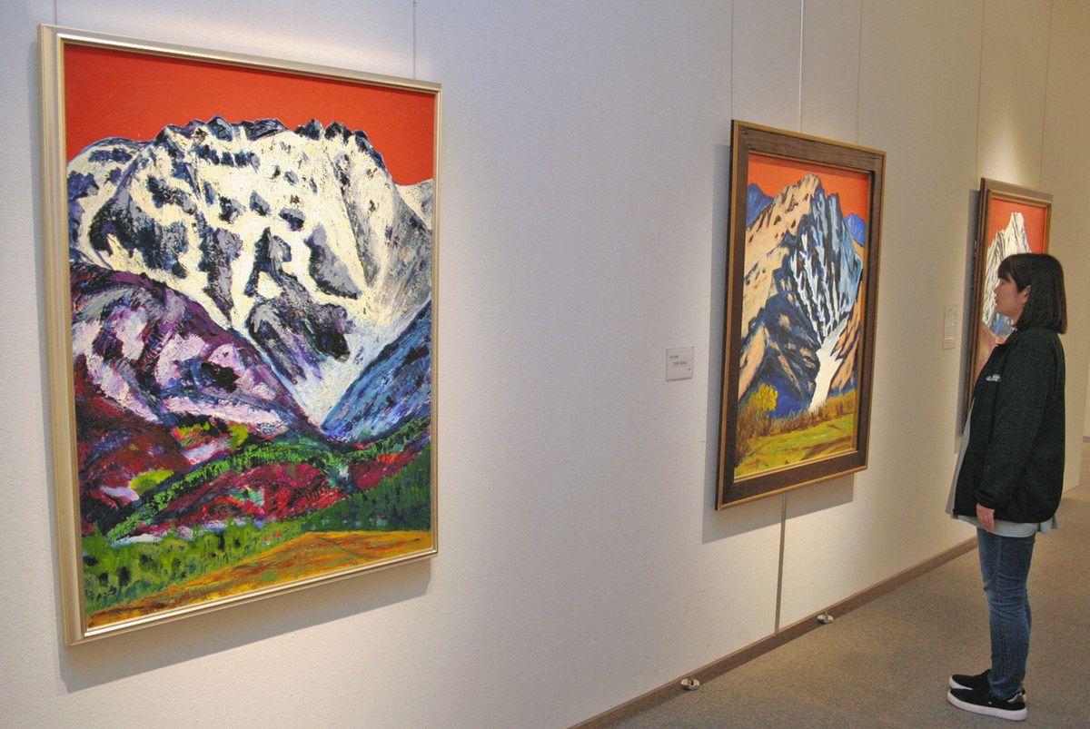 国内外の名峰 多彩な表情描く 池田で北アルプス展望美術館展：中日新聞Web