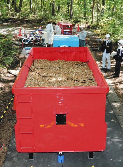 木材チップ乾燥に 温泉熱の活用探る 大町 大北森林組合が実験 中日新聞web