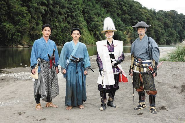 ＮＨＫ大河ドラマ「青天を衝け」に出演する（左から）高良健吾、吉沢亮、草なぎ剛、堤真一