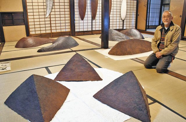 s o u 作】 「時間が作りだすものたち」 和紙現代アート 越前和紙 抽象