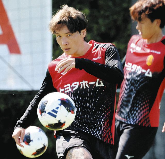 名古屋グランパス・山岸祐也、金髪→アッシュ系ヘアカラーチェンジした