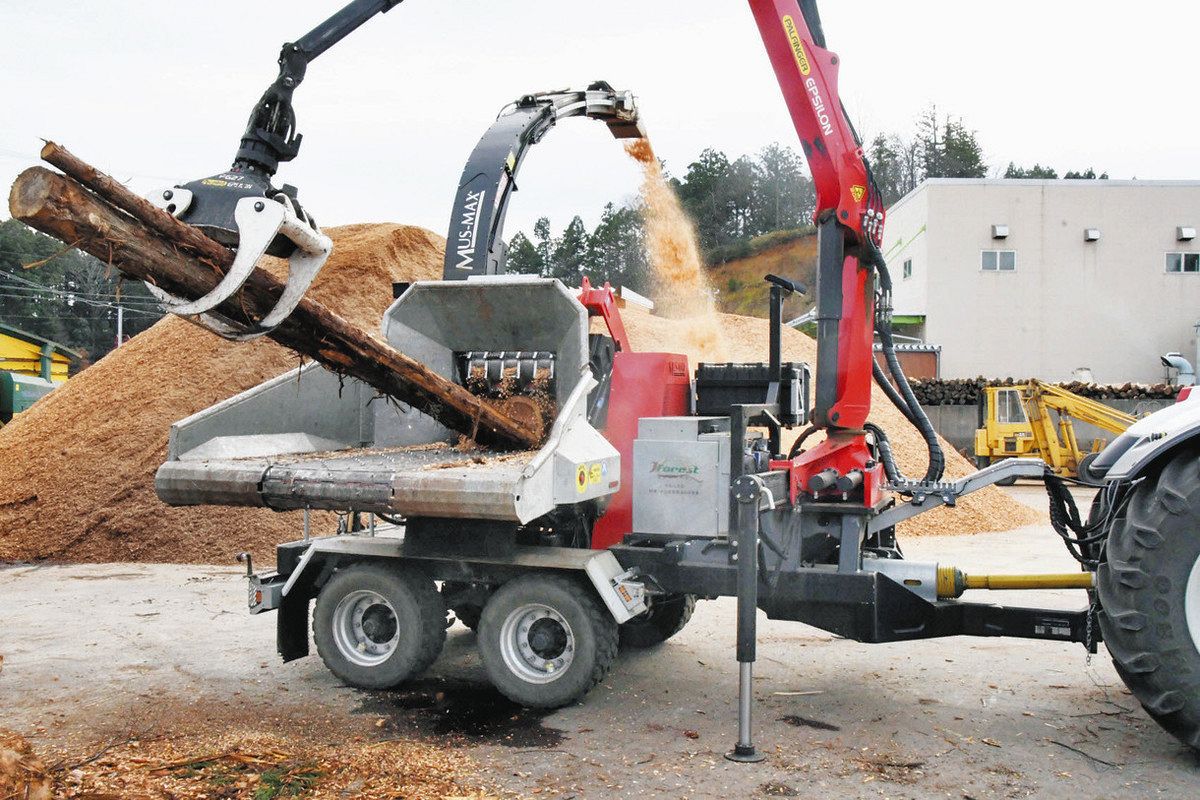 林地残材 燃料に加工 WOODリサイクルセンターさかい(あわら 林地残材 燃料に加工 WOODリサイクルセンターさかい(あわら