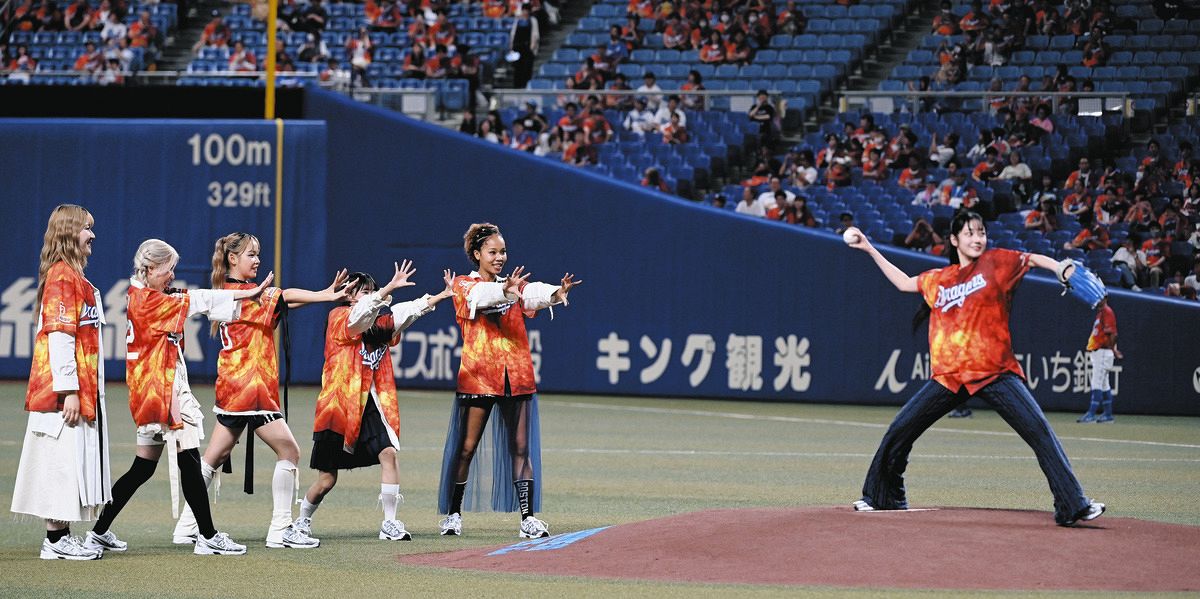 中日】”リトグリ”Little Glee Monsterがセレモニアルピッチとミニ 