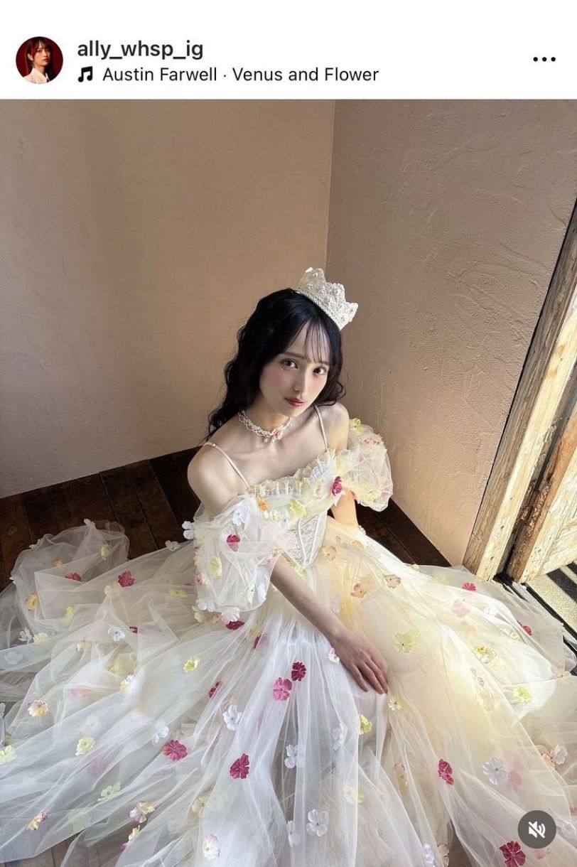 実際の投稿】ALLY、幻想的なドレス姿「お姫様すぎ」：中日スポーツ