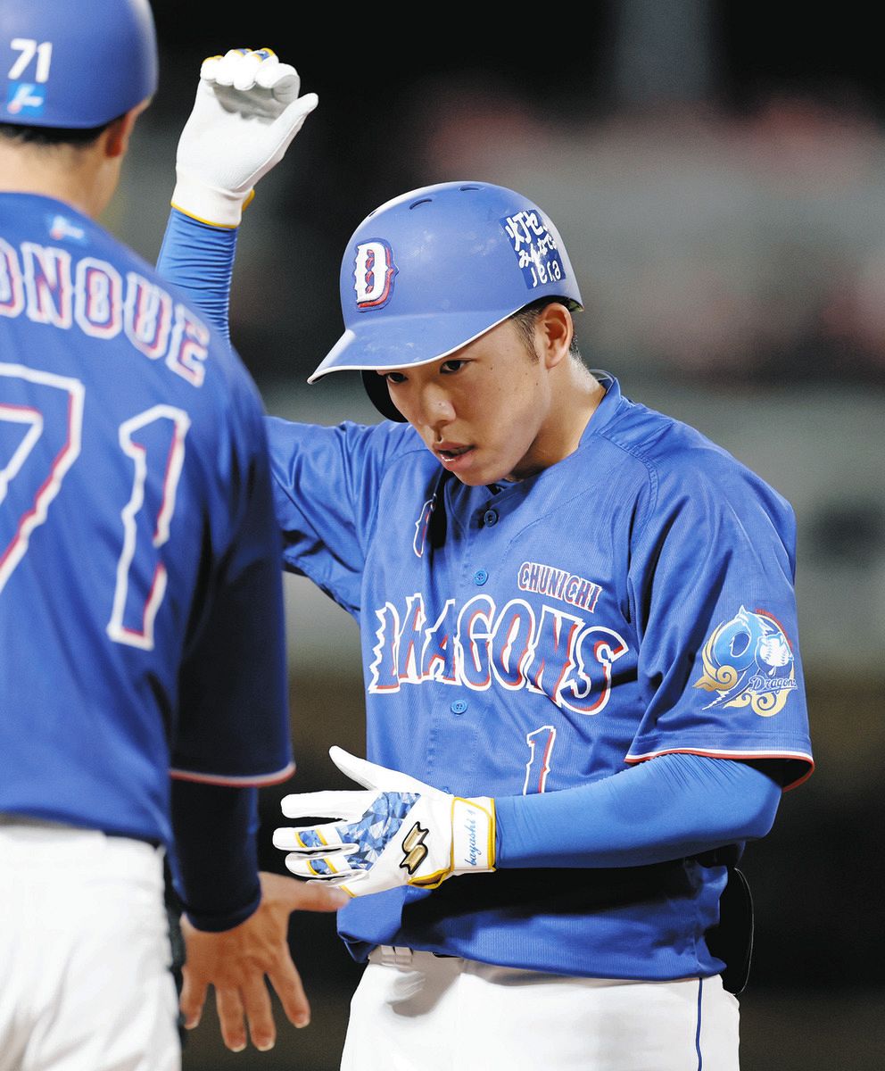 中日・岡林勇希が15打席ぶり安打「まず1本出たのはよかった」7番で出場