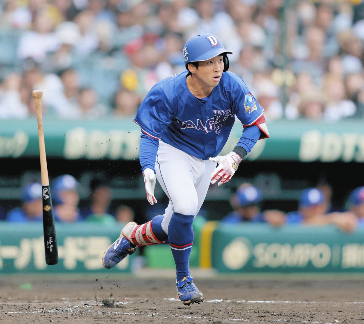 中日・田中幹也、34打席ぶりの安打、阪神の3番手・工藤から右翼線へ