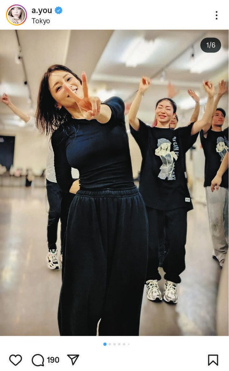◇浜崎あゆみ、汗テカ顔さらした練習着ショット【写真】：中日スポーツ
