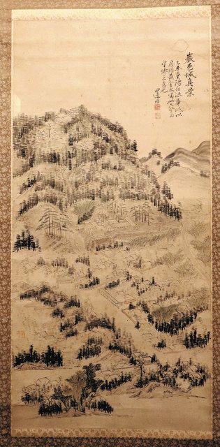 江戸時代の岩村城描く 恵那・岩村歴史資料館で掛け軸展示：中日新聞Web