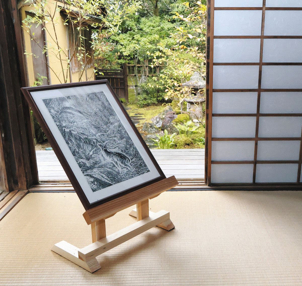 秘仏本尊公開に合わせ「龍と土地」絵画展 小松市・那谷寺の書院で移住