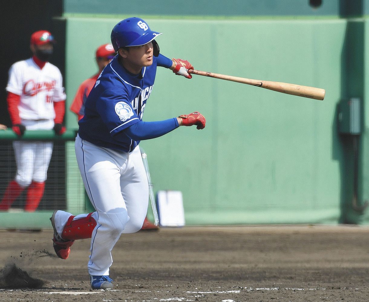 中日2軍 石川昂 右足に張りも勝負強さアピール 満塁一掃の二塁打放ち 右方向にいい打球が打てた 中日スポーツ 東京中日スポーツ 中日2軍 石川昂 右足に張りも勝負強さアピール 満塁一掃の二塁打放ち 右方向にいい打球が打てた 中日スポーツ 東京中日スポーツ