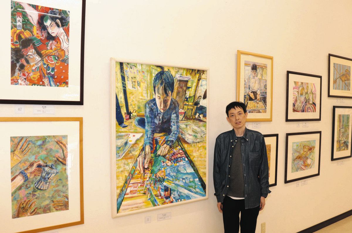 人物や動物をアクリル画に 松阪の中瀬友之さんが個展：中日新聞Web