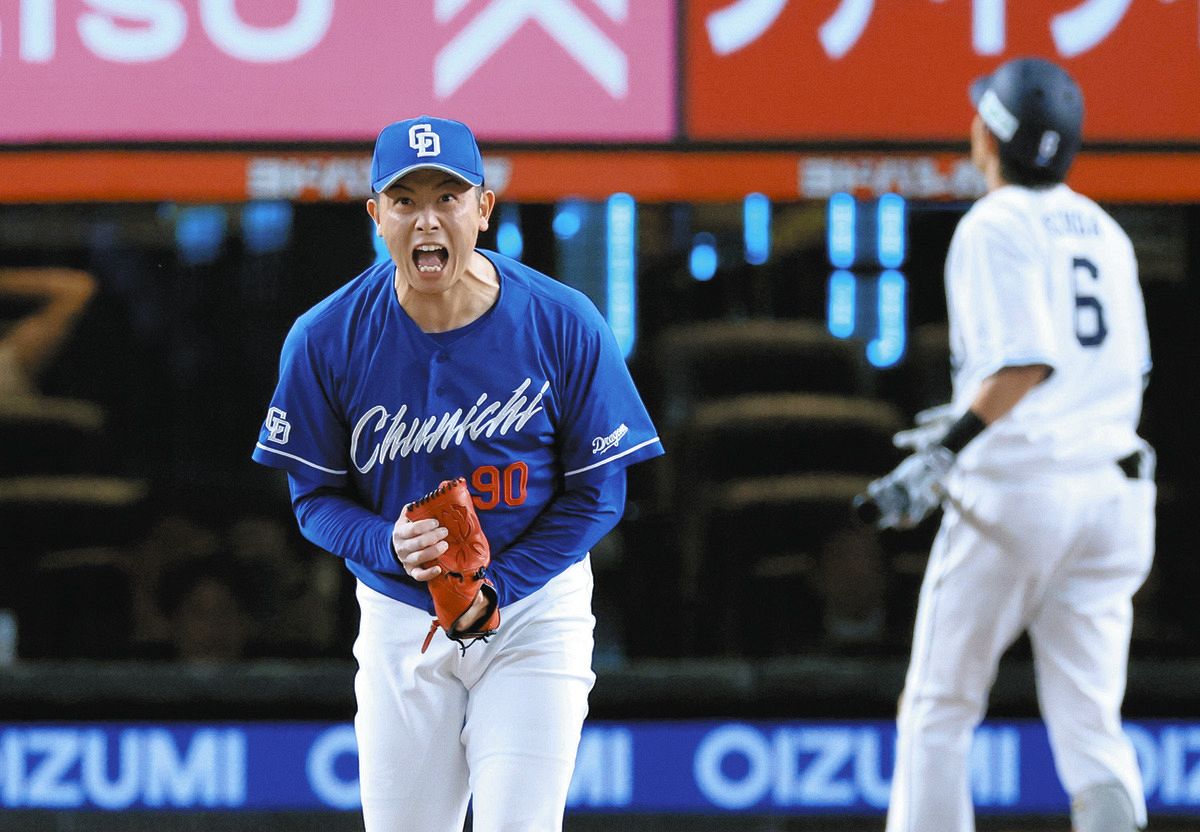 中日ドラゴンズ 松山晋也選手実使用 防寒用手袋