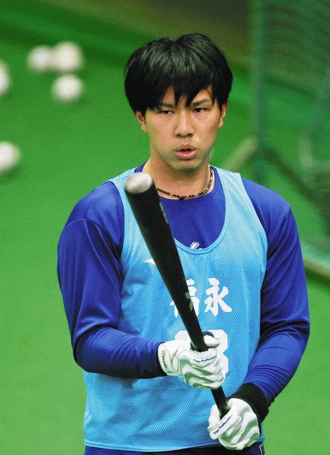 福永裕基 据えつけ /75 青サイン 2022 BBM 2nd Version Hiroki
