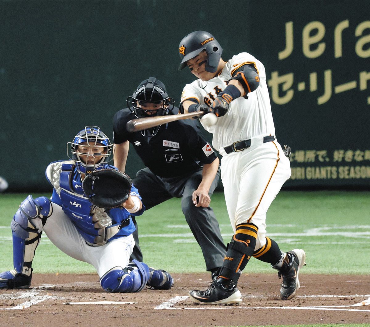 巨人・山瀬慎之助、今季初スタメンでプロ初打点をマーク「今シーズン初
