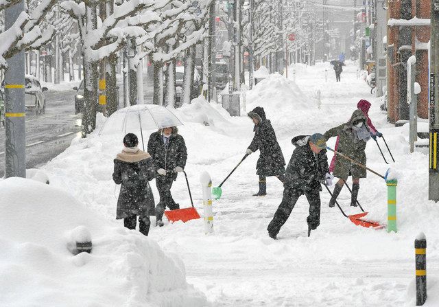 小浜で47センチの積雪 県内の道路や鉄道もマヒ：中日新聞Web