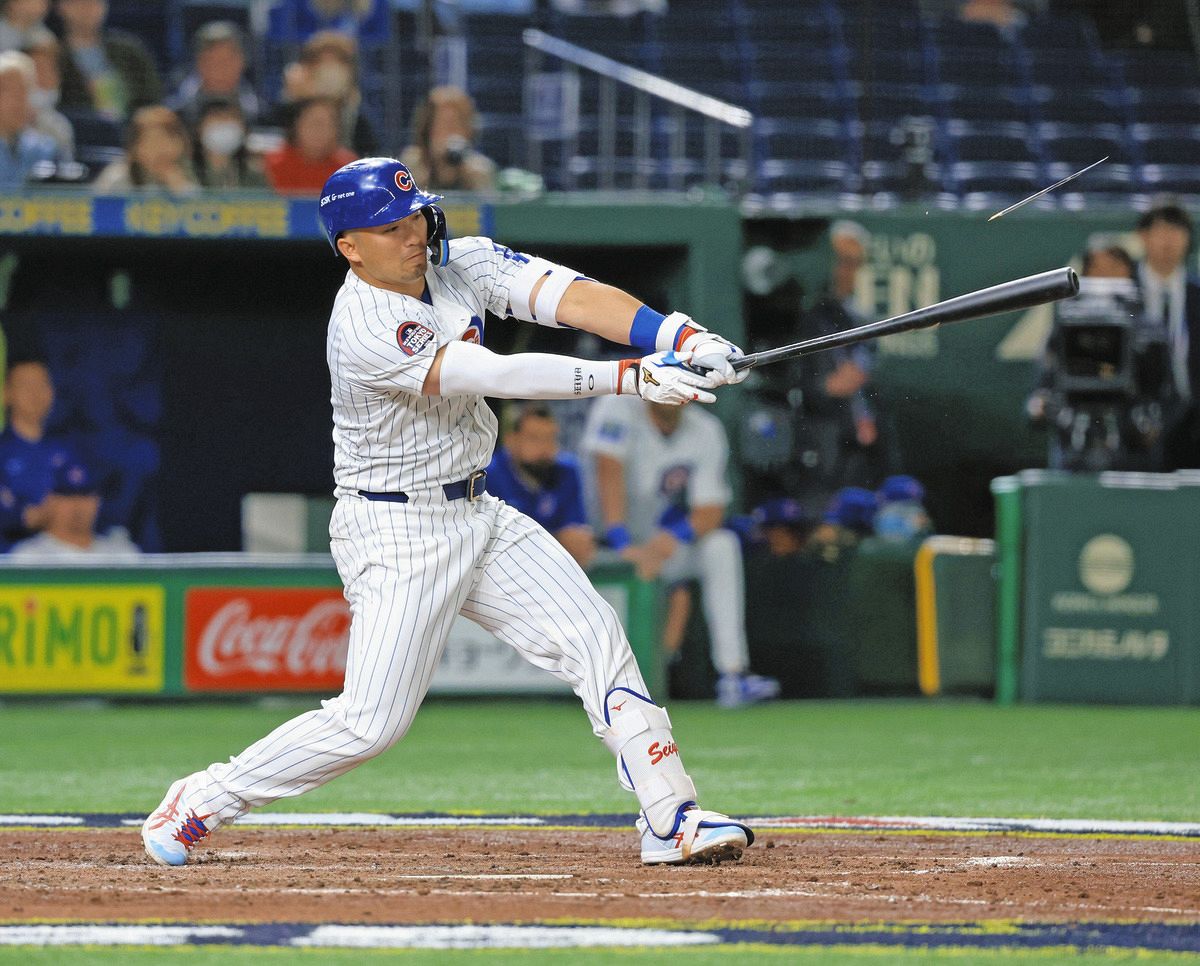 カブス鈴木誠也選手バット カブス・鈴木誠也が凱旋安打「バットの折れた打球がヒットになる