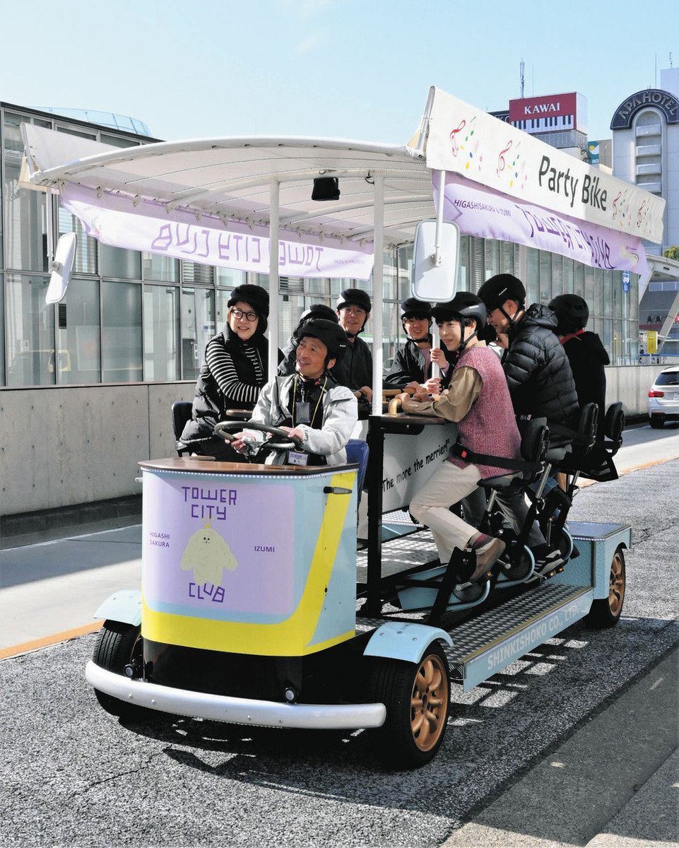 普段の景色と違う」9人乗り自転車で街巡り 東区でツアー：中日新聞Web