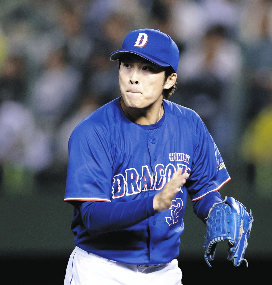 中日・伊藤茉央、満塁火消し！ 阪神ドラ1・立石を内角シンカーで中飛