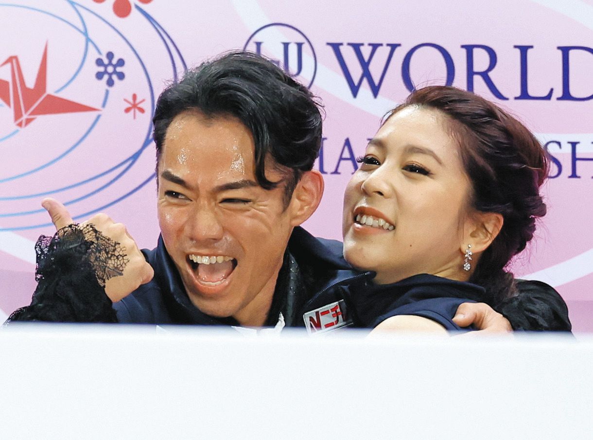 かなだい』涙の日本勢過去最高…演技後に高橋大輔と村元哉中ハグ「1人で滑るよりも喜び2倍3倍」【フィギュア世界選手権】：中日スポーツ・東京中日スポーツ
