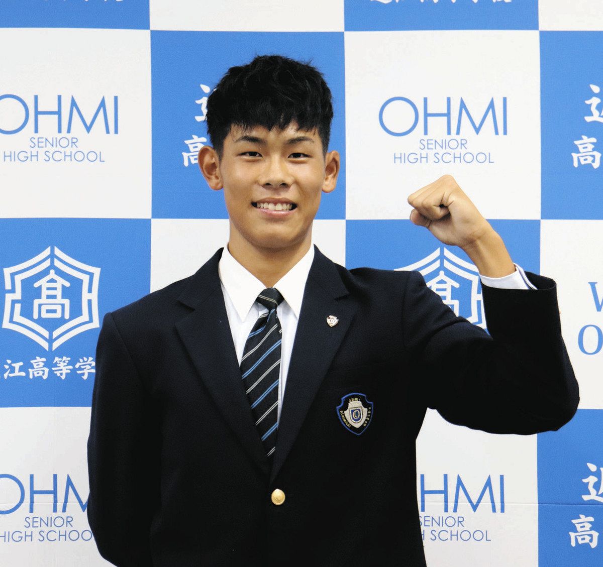 近江高校の藤田選手、来季FC岐阜に入団内定 1対1の守備に自信