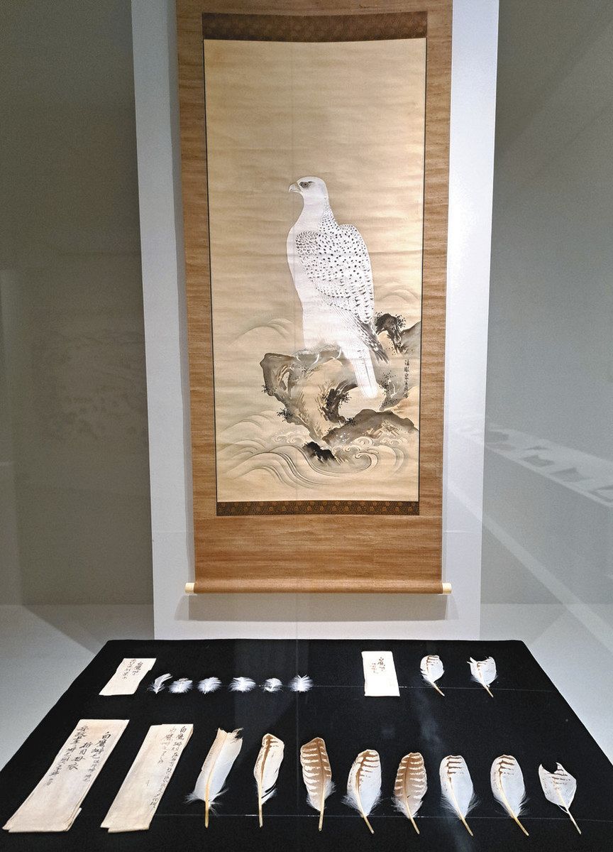 版画前田守一作「鷹」11/22 稀少品　検大英博物館 前田家の狩り 鷹の目で 歴博で企画展 道具や屛風など149点：北陸中日