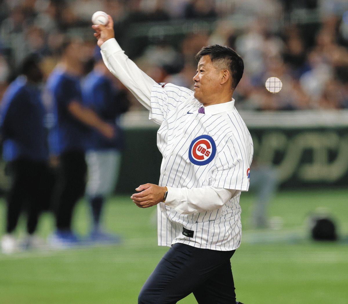 カブスOBの福留孝介さん、「向こうのボールは滑るので心配したけど